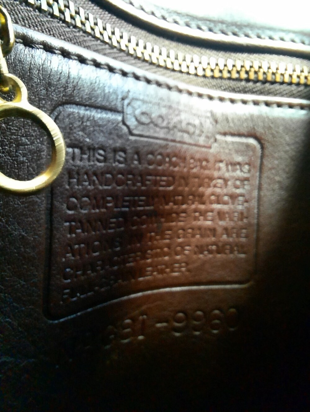 '98 COACH Turnlock Drawstring Backpack Glove Tanned Leather Mahogany Vtg - Picture 15 of 16